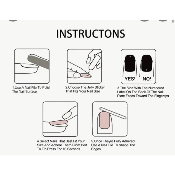 120pcs Glossy Short Nail Tips False‎ Nails Set - Picture 4 of 5